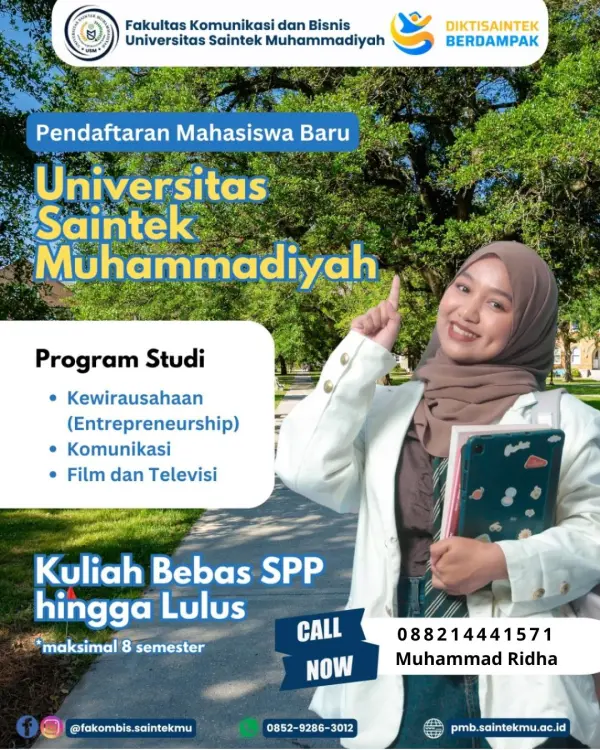 SaintekMu Hadirkan Beasiswa Sang Surya, Bebas SPP Sampai Lulus