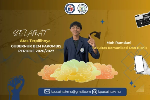 Moh Randani Resmi Terpilih Sebagai Gubernur BEM Fakombis Periode 2026/2027
